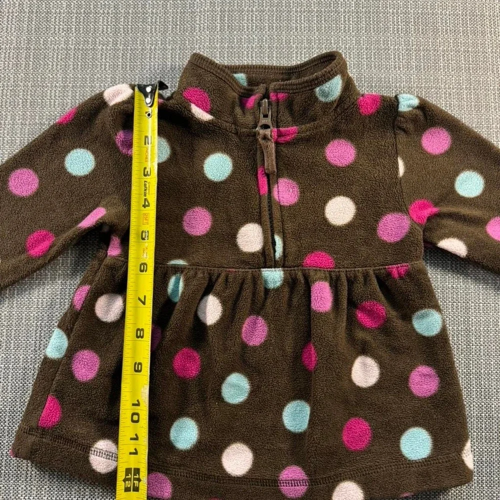 Old Navy Brown polka dot fleece jacket